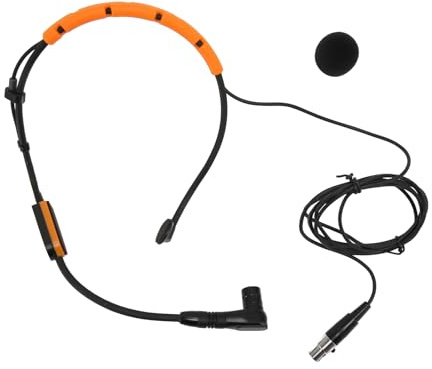 Am Kopf Getragenes Kondensatormikrofon, Wasserdichtes Fitness-Headset-Mikrofon für PGA31 SM35 Training (Gelb)