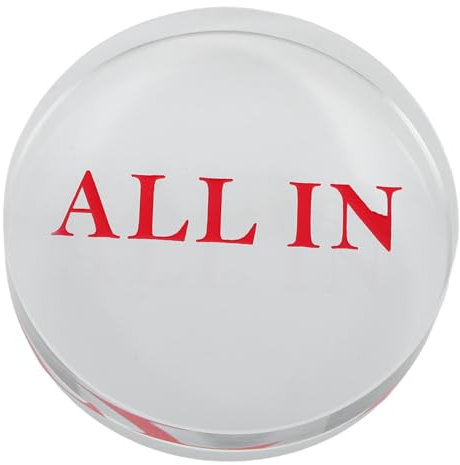 KOMBIUDA Kristallglas Zählmarker Belohnungsmünze Glaspoker-token Für Klassisches Poker Kartenspiel-token Bingo-chips Sammelspiel-token Wager-token