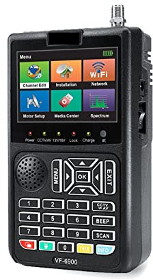Medidor de Campo TDT, Buscador de señal Digital, pantalla LCD, Receptor DVB for QPSK, buscador de medidor de señal satelital, puesta en marcha de antena de tierra ,para configurar antena parabólica(VF