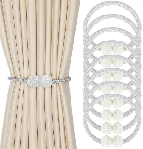 CATOR Confezione da 8 Fermatenda Magnetici Resistenti Fermatenda Magnetiche Fermi per Tendaggi, Calamite per Tende, Ferma Tende con Calamita Fermatenda per Tende per Tende da Interni e Esterni