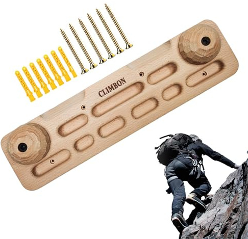 Tavola Da Arrampicata - Tavola Dita Montabile, Tavola Da Allenamento Per Arrampicata Su Roccia | Tavola Dita In Legno Con Barra Dominata Integrata, Versatile Struttura Di Presa Per Arrampicata