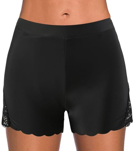 Short Maillot De Bain Femme Sport Noir Shorts Shorty Grande Taille Bas Maillots Fille Regle Vetement Ete Tankini Culotte Rouge Vêtements Blanc