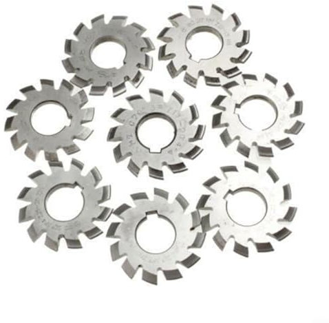 Advokingtap 8PCS M2 Involute Gear Milling Cutter Set, Fresadora Herramientas de corte de engranajes, Diámetro interior del orificio 22Mm Corte de engranajes