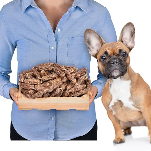 Saucisses de poulet pour chien 1 kg (environ 110-115 pièces) | Naturel & séché à l'air | Sans céréales & faible en gras | Friandise à mâcher riche en protéines pour chiens de tous âges
