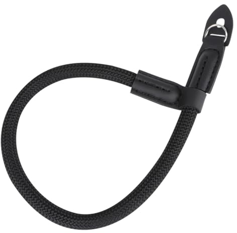 Veemoon Dragonne Poignet Caméra Miroir sans Nylon avec Trous Dragonne et Durable pour Appareil Photo sans Miroir Noir Antidérapante et Confortable