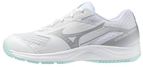 Mizuno Cyclone Speed 5 Women's Indoor Volleyball Shoes V1GA2580 45 White, White Blue Tint, 7 UK