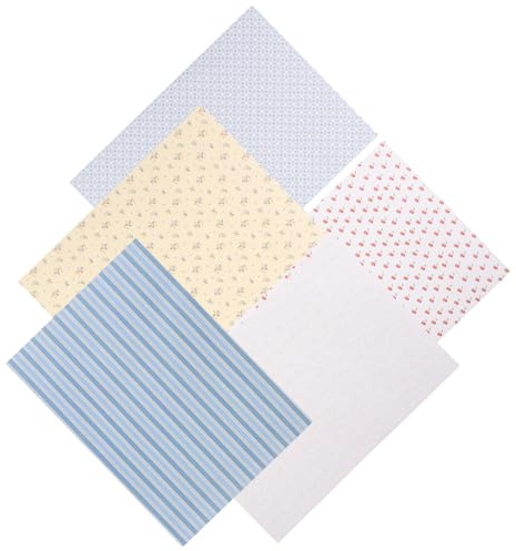 CORHAD 5 Láminas de Papel Pintado Autoadhesivo para Casa de Muñecas Pegatinas de Pared Miniatura Decoración para Sala y Dormitorio Accesorios para Casas en Miniatura