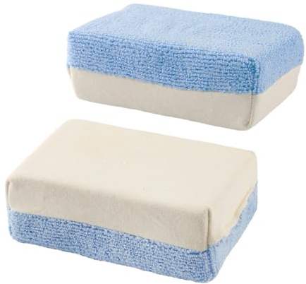 Lotsdonxia 2 Pack Car Demister Pad – 2-in-1 Chamois & Microfibre for Streak-Free Windscreen & Window Cleaning, Reusable Auto Fog Remover