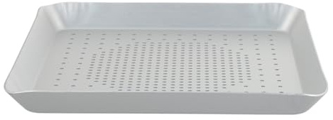 MOLUCKFU Teglia per Pizza Quadrata Fori 10 Pollici in Lega di Alluminio Antiaderente Vassoio da Forno Resistente Antigraffio per Pizza Fatta in Casa Utensile da Cucina per Cottura Uniforme