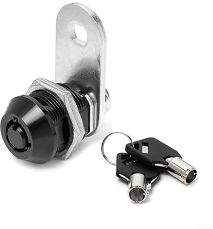 Locking Mechanism 17mm Cam Lock for Desks and Drawers, Includes 2 Alike Keys, Suitable for Various Applications