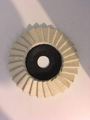 Glanz - Polierscheibe 115mm für Winkelschleifer , Filz , Fächerscheibe