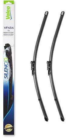 VALEO Silencio Escobilla - VF454 - Kit de Alto Rendimiento, Visibilidad Superior en Carretera, Fácil Instalación, Hojas Planas Originales de 650mm/650mm - Delanteras - Juego de 2 Escobillas - 574654