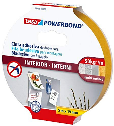 tesa Powerbond Interiores: cinta de doble cara 5m x 19mm
