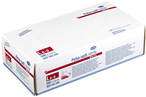 PEHA-SOFT nitrile white Unt.Hands.unsteril pf L 200 St Guantes