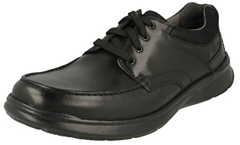 Clarks Cotrell Edge Mens Blk Smooth Lea, 7