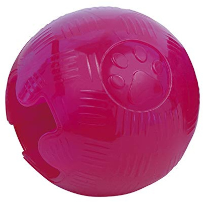 Pelota TPR para perros GLORIA - Tamaño 5.7 cm - Muy resistente - Pelota Flexible - Cuida la salud dental de tu perro - Juguetes para perros - Pelotas para perros - Color rosa