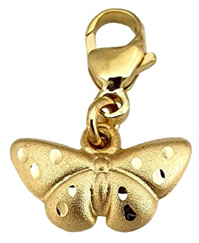 Anhänger Charm Schmetterling Gold 333 Einhänger Gelbgold Unisex