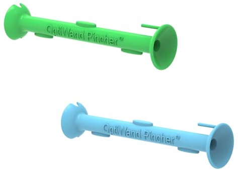 OptiWand Pincher 2 Pack Portable Soft Contact Lens Removal & Insertion Tool Silicone Rubber Soft Lens Applicator & Remover Device with Pincher End & Finger Grips Safe & Easy on Eyes Travel Size 2.3