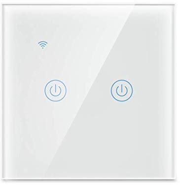 Yagusmart Smart Wall Light Switch,Compatible with Alexa and Google Home,APP Remote Control,Timing Function,Voice Control (2 Gang)