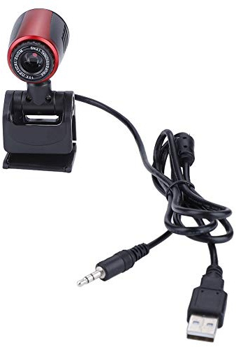 Qiilu fast dator webbkamera bred alcance webbkamera bred alcance webbkamera HD USB 2.0 webbkamera mikrofon 16 mp Hd 360° för dator PC laptop för Skype