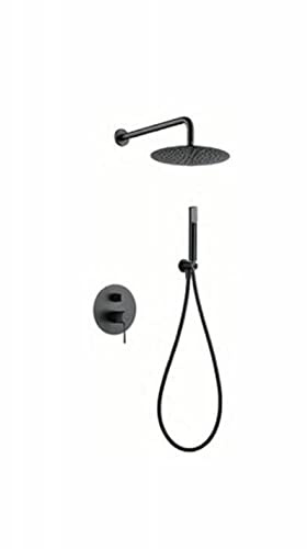 Conjunto de ducha empotrado Black Gun Metal Line Imex GPD038/BGM