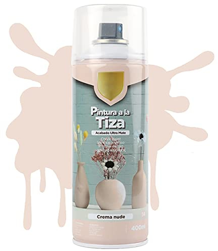 Pintura Spray a la Tiza Color Pastel Acabado Ultra Mate - Crema Nude, 400ml