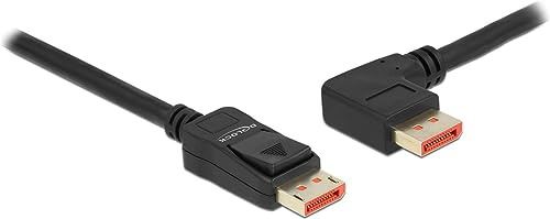 Delock Câble DisplayPort mâle droit vers fiche coudée à 90° gauche 2 m