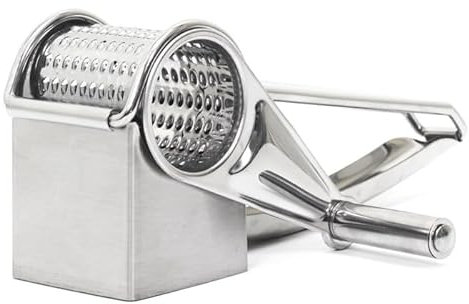Râpe à Fromage à Manivelle Inox 20cm Argent