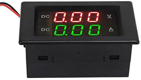 Voltímetro de Pantalla LED Dual, Voltímetro de Corriente de Pantalla Dual YB4835VA DC 0a 300V 50A Amperímetro de Voltaje LED Resistente a la Interferencia Impermeable