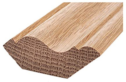 Ross Plinthe de Plafond en Bois Massif 37 x 48 mm Chêne Brut 10 m