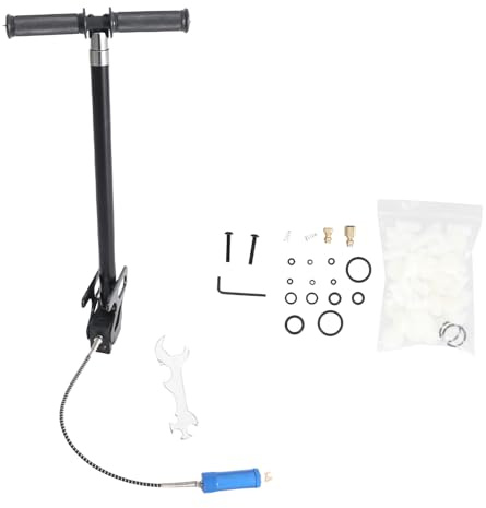 4-stufige PCP-Handpumpe PCP-Handpumpe 4500 PSI Luftkompressor Tragbare Hochdruckpumpe Zum Befüllen von Luftgewehrreifen Handluftpumpe für PCP-Luftpistole Boot Reifen tragbare