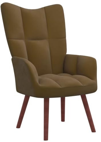 DYRJDJWIDHW Sessel,stillsessel,schaukelstuhl Wohnzimmer,Relaxsessel Braun Samtpapasansessel,relaxliege,Rocking Chair,stillstuhl,