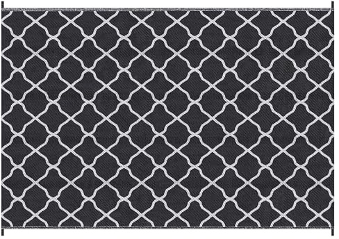 Outsunny Alfombra Reversible con Bolsa, 182x274cm, Negro