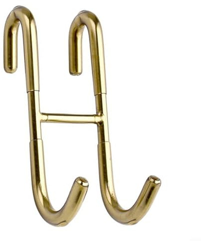ZYNCUE Duschtürhaken, 304 Edelstahl, Haken für rahmenloses Glas, Badezimmer-Haken für Duschabzieher, Bademantel, Organisieren (Gold), 1 Stück