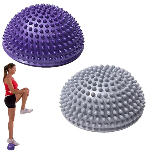 DXIA 2x Balance-Pods, Stor Gymnastik Igelkott, Taggiga Igelkott-Balansstänger För Sport, Fotmassage, Stabilitetsträning, Balansering Flera Färger, Främjar Koordination Och Balans