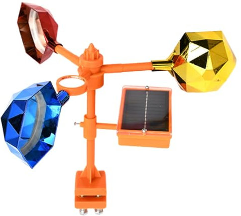 Épouvantail à éolienne, effaroucheur d'oiseaux, pour balcon, moulin à vent anti-pigeons, dispositif de suspension avec spinners argentés scintillants pour cour, balcon, jardin, bateaux, terrasse
