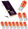 LIGHTWORLD24 10 bombillas intermitentes WY5W T10 de 12V 5W 2,1x9,5d luz de señal, color amarillo y naranja