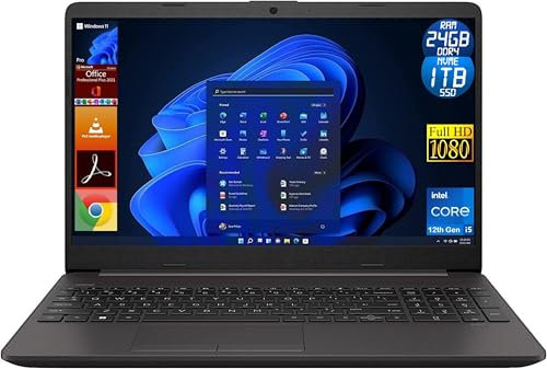 HP Notebook 250 G10, Display Laptop 15.6 Full HD, CPU Intel Core i5 13Th, 24GB Ram, 1TB (1000GB) NVMe SSD, Windows 11 Pro | Office 2021 Pro Plus | Portatile Pronto all'Uso |