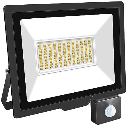 MEIVIYA Faretto LED da esterno Luce Di Inondazione A Led A Induzione 10W 20W 30W 50W 75W 100W 150W 200W Con Sensore PIR Regolabile Proiettore For Esterni(Nature White(3500-5500K),200W)
