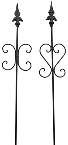 Set 2 Stück Gartenstab Rankstab Rosenstab Lilie 110 cm Eisen