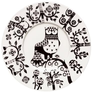 Iittala Taika 1070919 Vitro Porcelain Saucer 15 x 16 x 1.5 cm Black and White