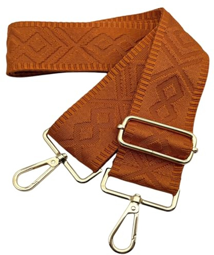 Verstellbarer Taschengurte Breit, 5cm Schultergurt für Tasche, Taschengurte zum Wechseln Goldener Karabiner Schulterriemen, Umhängegurt fur Damen Handtaschen Crossbody DIY, (Orange) 14