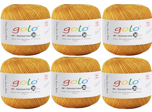 golo virkgarn 6 bollar broderigarn för virkning för handstickat virkgarn gänga virkning