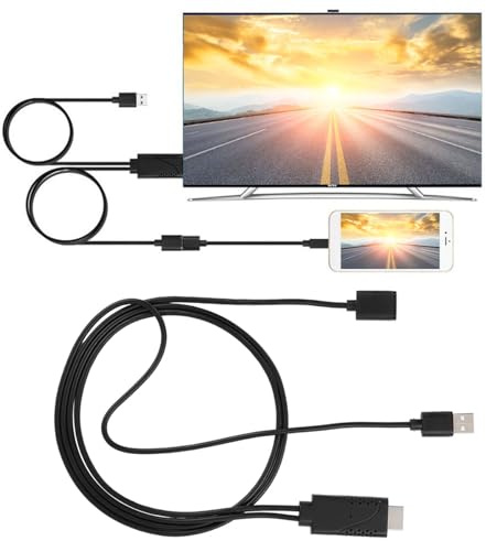 Thonlai 2 in 1 1080p da Femmina USB a HDMI Cavo adattatore HDTV MASCHI