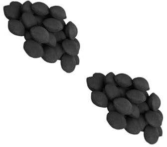 SUPVOX 2 Paquetes Suministro De Carbón Decoración Al Aire Chimenea Inicio Fogatas para Exterior Fosa Briquetas De Calefacción Cocina Mezcla De Carbón De Bambú Black