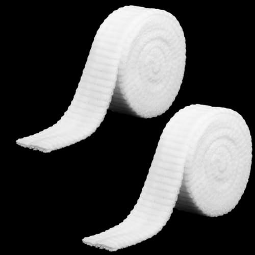 Yolev Tubular Bandage Elastic Tube Bandage White 2M Net Wound Dressing Stretch Dressing Retainer Mesh Net Bandage Wrap for Arm Leg or Foot Without The Use of Adhesive Tape