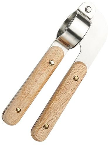NUOBESTY Presse-Ail Manuel en Acier Inoxydable 304 Compact et Léger Accessoire Cuisine pour Écraser L’Ail Facilement Broyeur D’Ail Domestique Pratique Prise en Main Ergonomique