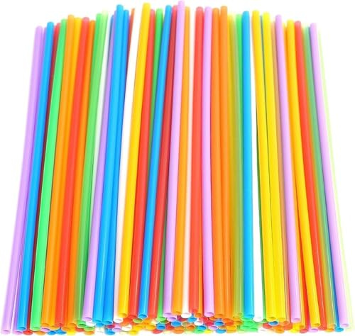 99 Pcs Reusable Straws- Corn Straws with 1 Cleaning Brush,Colourful Drinking Straws for Smoothies, Milkshakes, Juice, Parties, Kids, Travel, Home, Bars, Events Plant Based