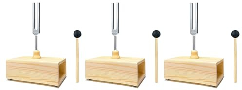ISTOVO 3X 432-Hz-Stimmgabel mit Resonanzkasten, für Klangheilung, Stimmgabel-Resonanzunterricht, HöRtests, Meditation
