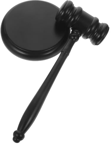 Juego de mazo de madera for juez con bloque de sonido, martillo de subasta de madera for uso en salas de audiencias, procedimientos legales, martillo de juez clásico